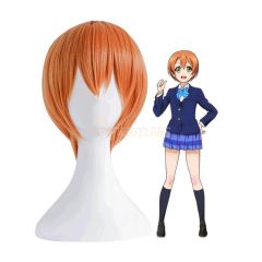 Anime LoveLive! Hoshizora Rin Short Orange Cosplay Wigs
