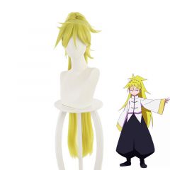 Anime Heion Sedai no Idaten-tachi Rin Bright Green Yellow Ponytail Cosplay Wigs