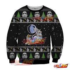 Darth Vader Santa 3D Print Ugly Christmas Sweatshirt Black