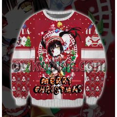 Date A Live Tokisaki Kurumi Anime 3D Printed Ugly Christmas Sweatshirt