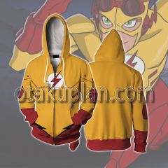 DC Young Justice The Flash Wally West Cosplay Zip Up Hoodie