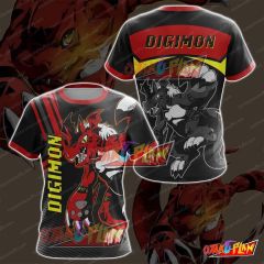 Digimon Red And Black T-shirt