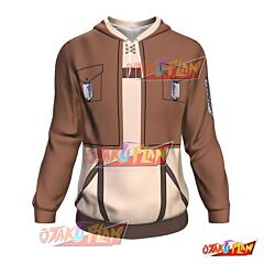 Eren Yeager Hero All Over Print Pullover Hoodie