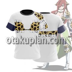 Fairy Tail Dragon Cry Erza Scarlet Combat Clothing Cosplay T-shirt