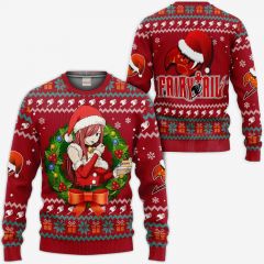 Fairy Tail Erza Scarlet Ugly Christmas Xmas Hoodie Shirts