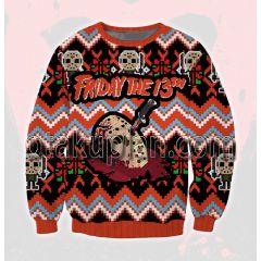 Friday the 13th 3D Printed Ugly Christmas Sweatshirt