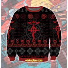Fullmetal Alchemist Alchemy Circle 3D Printed Ugly Christmas Sweatshirt