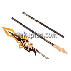 Genshin Impact Zhongli Archon Morax Long Spear Cosplay Props