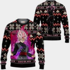 Goku Black Rose Christmas Sweater Dragon Ball Hoodie Shirt