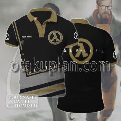 Half-Life Black and Yellow Custom Name Polo Shirt
