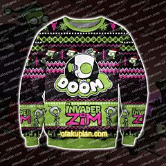 Invader Zim 3D Print Ugly Christmas Sweatshirt