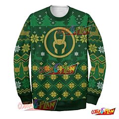 Loki 3D Print Ugly Christmas Sweatshirt