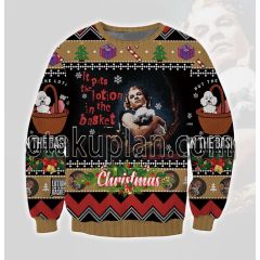 Lotion in the Basket Silence of the Lambs 3D Printed Ugly Christmas Sweatshirt