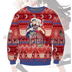 Lycoris Recoil Chisato Takina Christmas 3D Printed Ugly Christmas Sweatshirt
