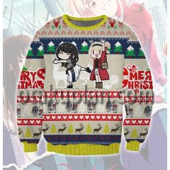 Lycoris Recoil Chisato Takina JK kick Ass 3D Printed Ugly Christmas Sweatshirt