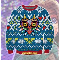 Majoras Mask Seamless Pattern Legend of Zelda Ugly Christmas Sweatshirt