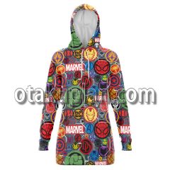 Marvel Captain America Avengers Hulk Iron Man Hoodie Dress