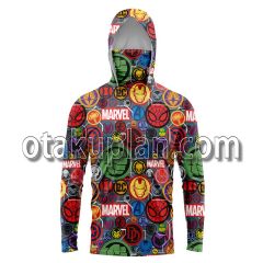 Marvel Captain America Avengers Hulk Iron Man Masked Hoodie