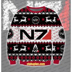 Mass Effect N7 Ugly Christmas Sweatshirt