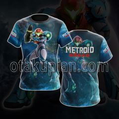 Metroid Dread Blue Cosplay T-shirt