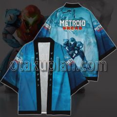 Metroid Dread Blue Kimono Anime Cosplay Jacket