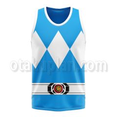 Mighty Morphin Power Rangers Blue Basketball Jersey