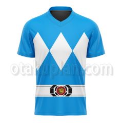 Mighty Morphin Power Rangers Blue Football Jersey