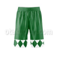 Mighty Morphin Power Rangers Green Basketball Shorts