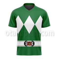 Mighty Morphin Power Rangers Green Football Jersey