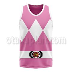 Mighty Morphin Power Rangers Pink Basketball Jersey
