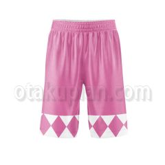 Mighty Morphin Power Rangers Pink Basketball Shorts