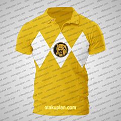 Mighty Morphin Power Rangers Polo Shirt Yellow