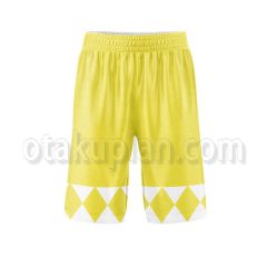 Mighty Morphin Power Rangers Yellow Basketball Shorts