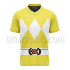 Mighty Morphin Power Rangers Yellow Football Jersey