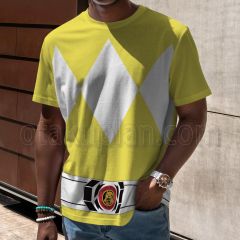 Mighty Morphin Power Rangers Yellow Ranger Cosplay T-shirt