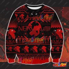 Neon Genesis Evangelion 3D Print Pattern Ugly Christmas Sweatshirt