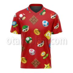New Super Mario Bros Wii Icon Football Jerseys