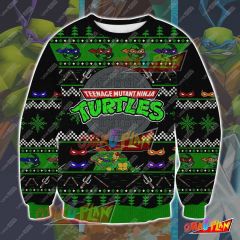 Ninja Turtles 2211 3D Print Ugly Christmas Sweatshirt