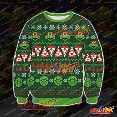 Ninja Turtles 3D Print Ugly Christmas Sweatshirt