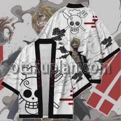 One Piece Sanji Kimono White Anime Cosplay Jacket