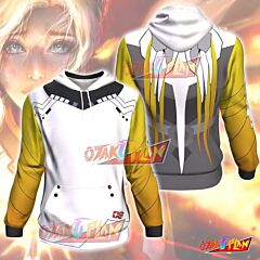 Overwatch Mercy Cosplay All Over Print Pullover Hoodie