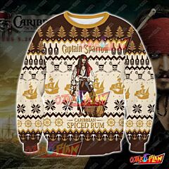 Pirates Of The Caribbean Captain Sparrow 3D Print Ugly Christmas Sweatshirt