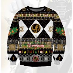 Power Rangers Black 3d Printed Ugly Christmas Sweatshirt