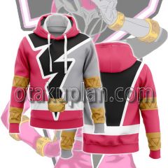 Power Rangers Dino Fury Pink Ranger Cosplay Hoodie