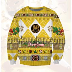 Power Rangers Yellow 3d Printed Ugly Christmas Sweatshirt