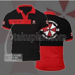 Resident Evil Logo Red Custom Name Polo Shirt