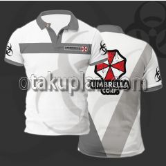 Resident Evil Logo White Polo Shirt