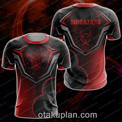Resident Evil Biohazard Red Black T-shirt
