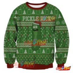 Rick And Morty 3D Print Pattern Ugly Christmas Sweatshirt V3