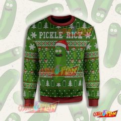 Rick and Morty 3D Print Ugly Christmas Sweatshirt